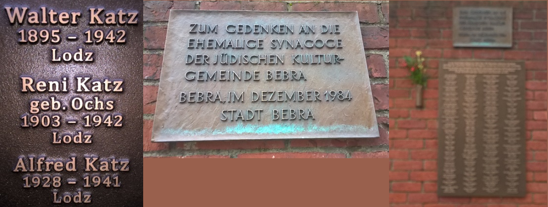 Gedenktafeln in Bebra am Rathausmarkt - ungefähr dort, wo die Amalienstraße früher begann